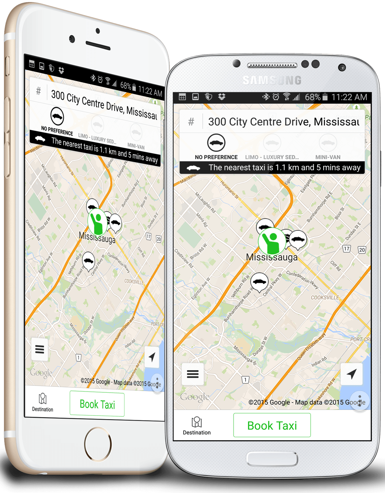 Android and Itunes Aeroport Taxi App